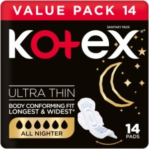 Kotex Ultra Thin All Night Win Duo 14'S