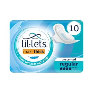 Lillets Maxi Pads Reg 10'S Uncented